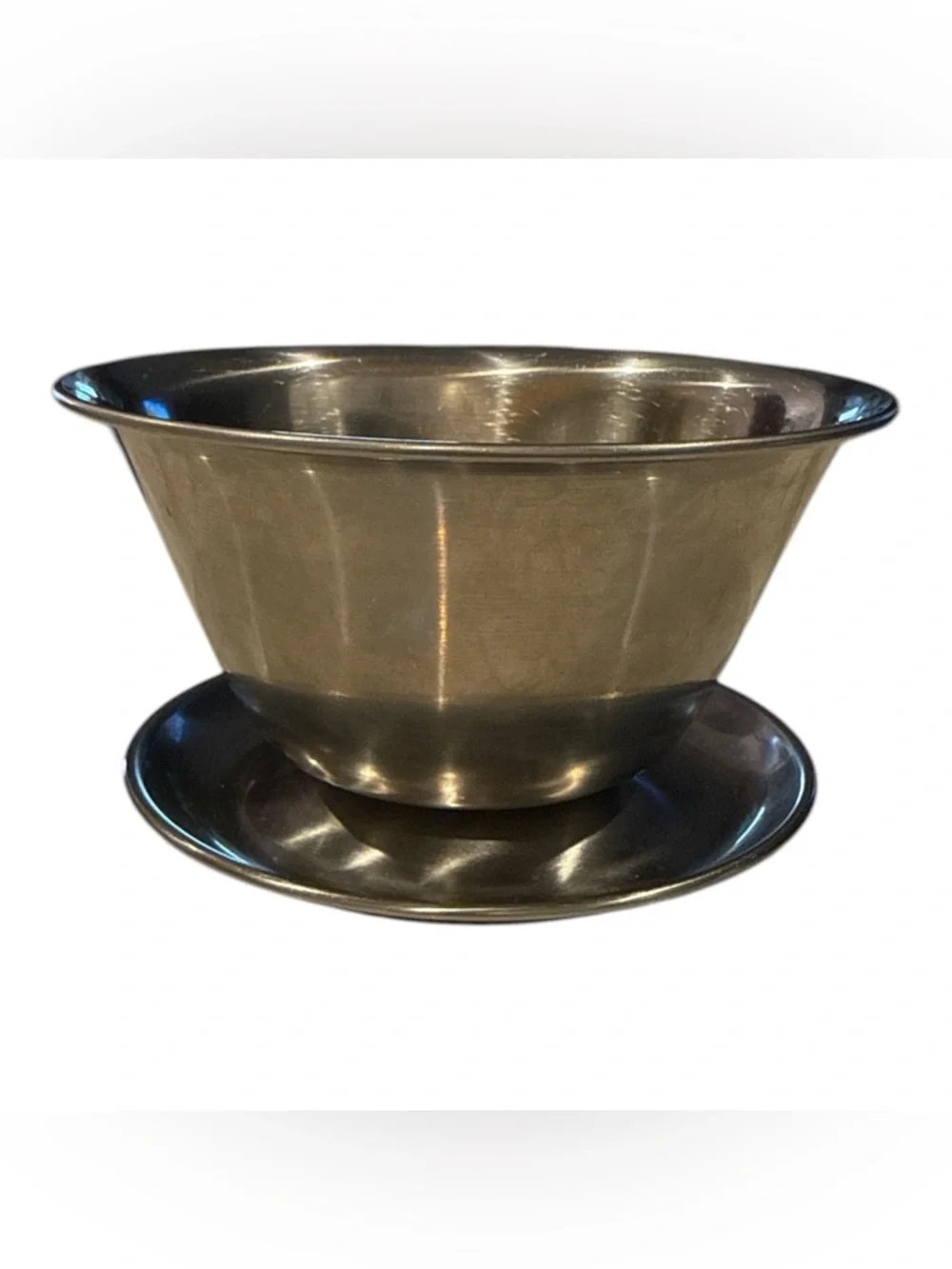 Danish Gravy Bowl - vintage stainless steel